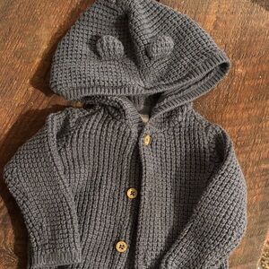 Carter's Charcoal Knit Hooded Jacket